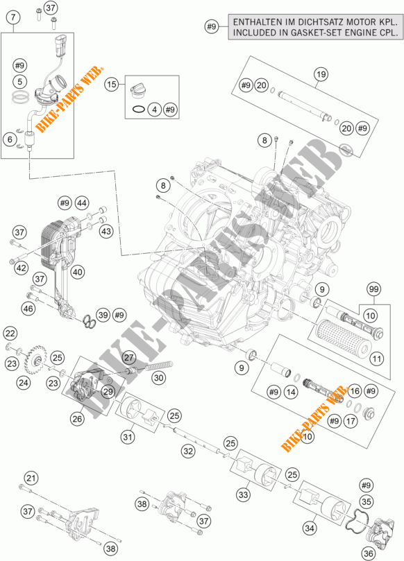 BOMBA DE OLIO para KTM 1290 SUPER DUKE R SPECIAL EDITION ABS 2016