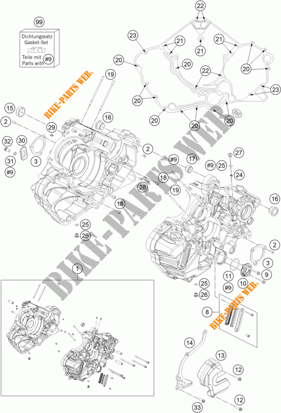 CARTERES CIGÜEÑAL para KTM 1290 SUPER DUKE R SPECIAL EDITION ABS 2016