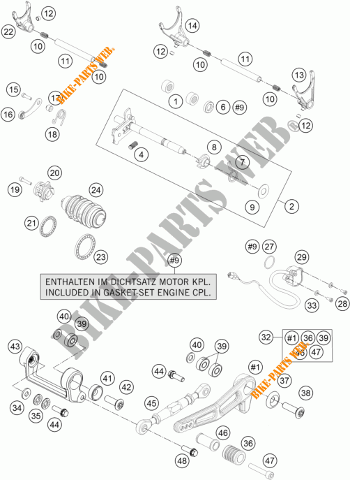 SELECTOR CAMBIO para KTM 1290 SUPER DUKE R SPECIAL EDITION ABS 2016