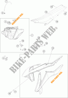 DEPOSITO / ASIENTO para KTM 125 SX 2016