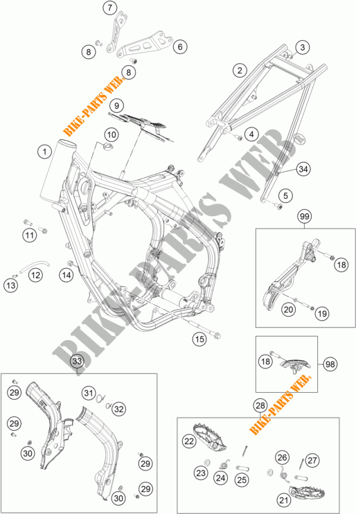 BASTIDOR para KTM 125 SX 2016