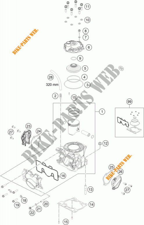 CILINDRO / CULATA para KTM 125 SX 2016