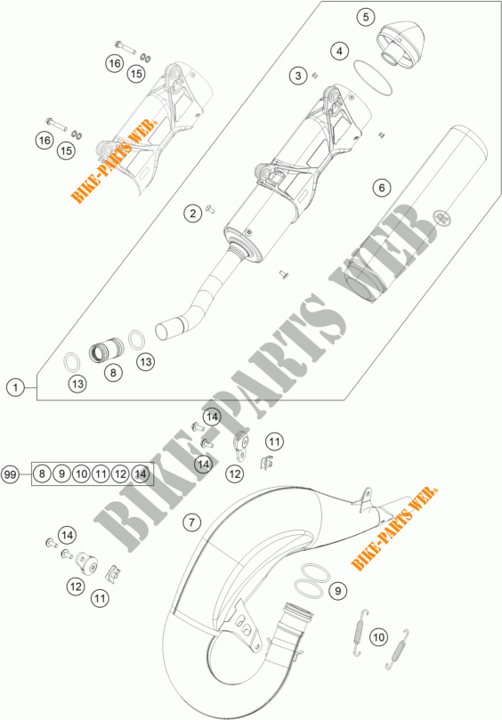 ESCAPE para KTM 125 SX 2016