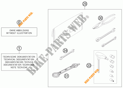 HERRAMIENTAS / MANUAL / OPCIONES para KTM 125 SX 2016
