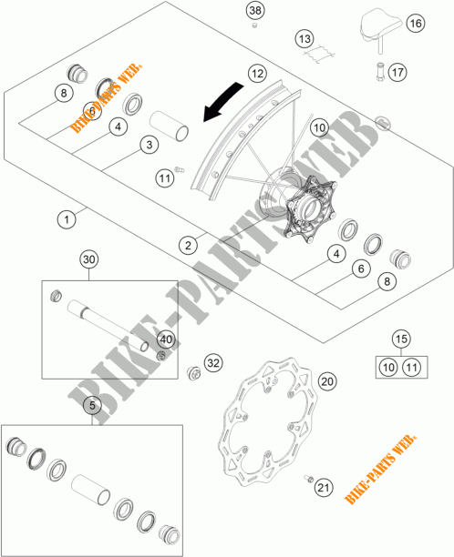 LLANTA DELANTERA para KTM 125 SX 2016