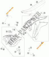 DEPOSITO / ASIENTO para KTM 125 SX 2014