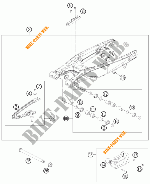BASCULANTE para KTM 125 SX 2012