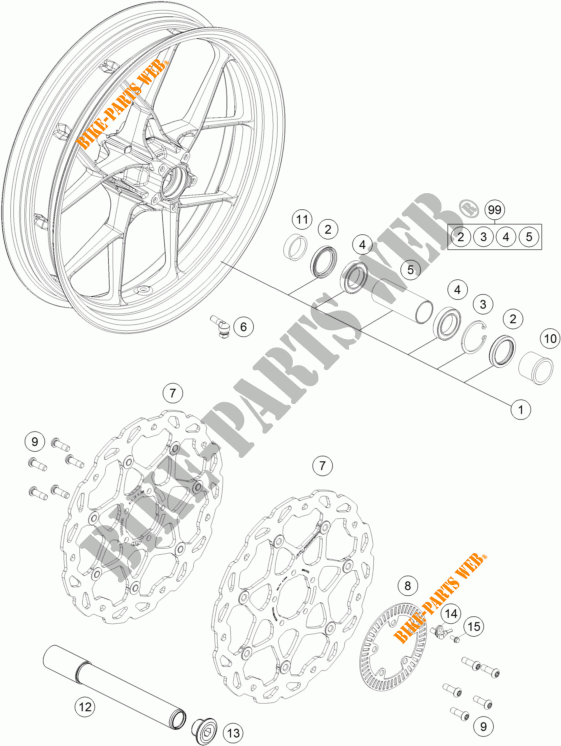 LLANTA DELANTERA para KTM 1290 SUPER DUKE R SPECIAL EDITION ABS 2016