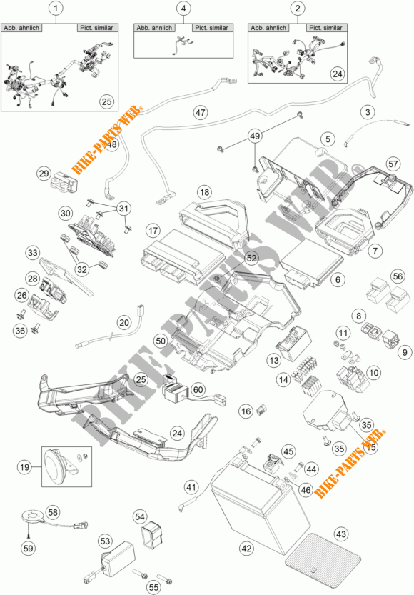INSTALACION ELECTRICA para KTM 1290 SUPER DUKE R WHITE 2018