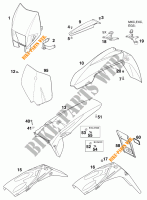 PLASTICOS para KTM 125 SX 1999