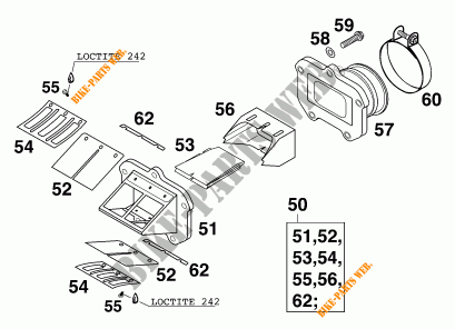CAJA DE LAMINAS para KTM 125 SX 1999