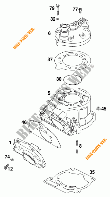 CILINDRO para KTM 125 SX 1999