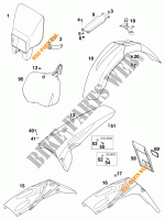 PLASTICOS para KTM 125 SX 1998