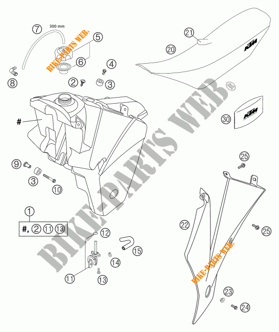 DEPOSITO / ASIENTO para KTM 450 SX RACING 2004