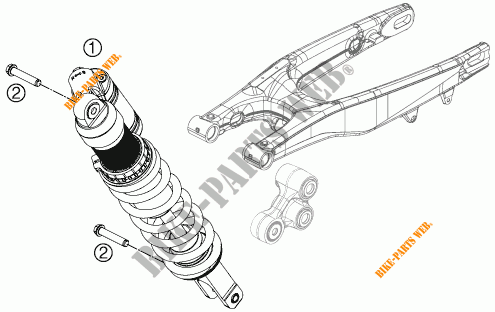 AMORTIGUADOR para KTM 450 SX-F FACTORY EDITION 2014