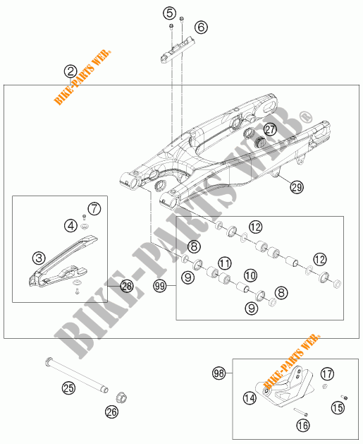 BASCULANTE para KTM 450 SX-F FACTORY EDITION 2014