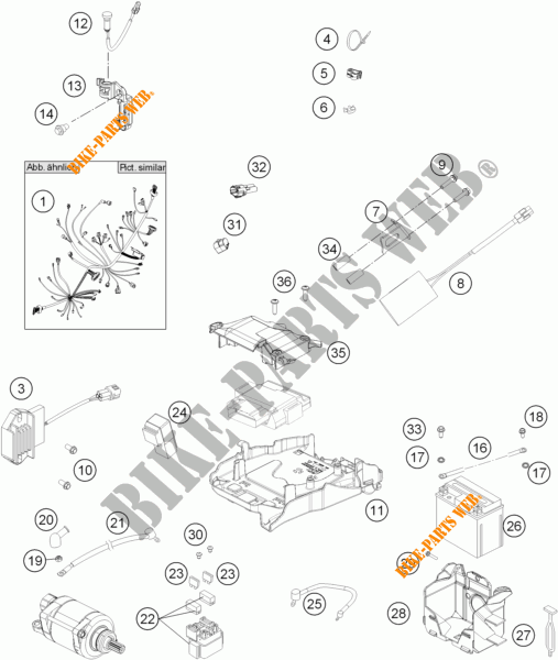 INSTALACION ELECTRICA para KTM 450 SX-F FACTORY EDITION 2014