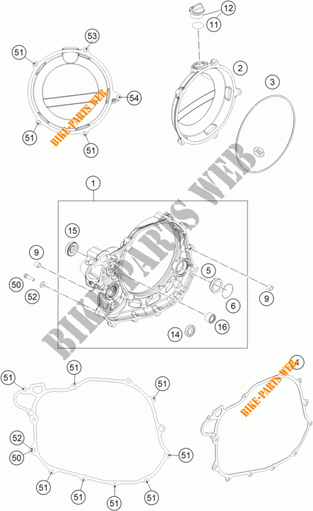 TAPA DE EMBRAGUE para KTM 450 SX-F FACTORY EDITION 2014