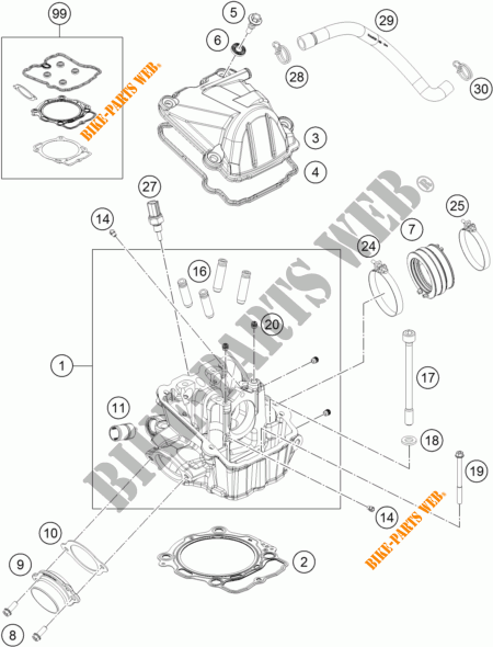 CULATA para KTM 450 SX-F FACTORY EDITION 2016