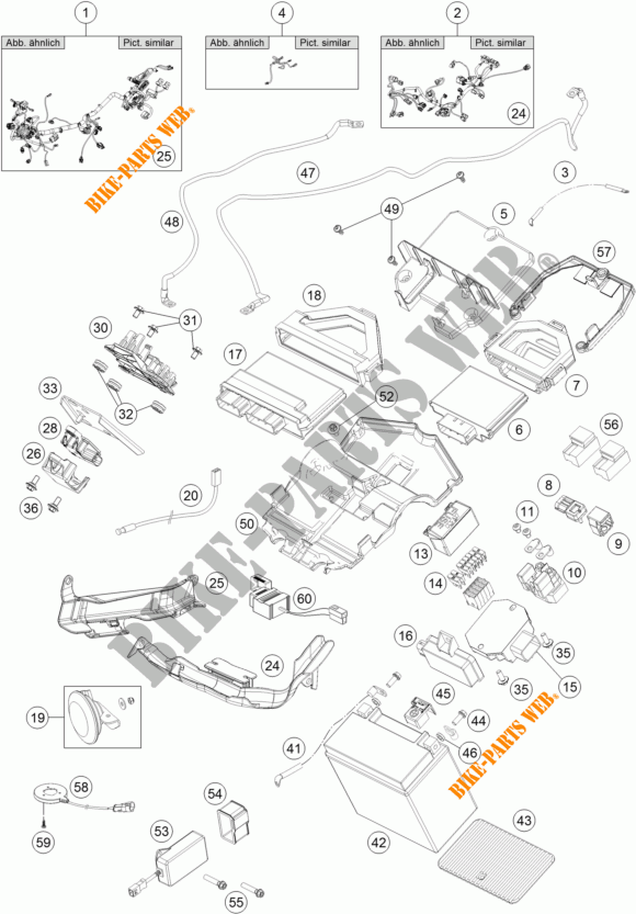 INSTALACION ELECTRICA para KTM 1290 SUPER DUKE R WHITE 2018