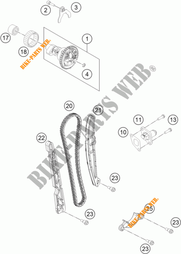 DISTRIBUCION para KTM 450 SX-F 2015