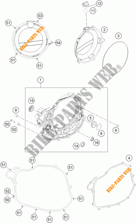 TAPA DE EMBRAGUE para KTM 450 SX-F 2015