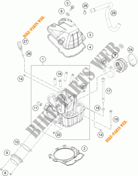 CULATA para KTM 450 SX-F 2015