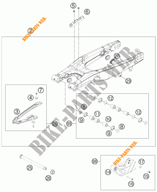 BASCULANTE para KTM 350 SX-F 2012
