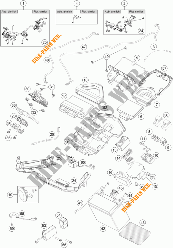 INSTALACION ELECTRICA para KTM 1290 SUPER DUKE R WHITE 2017