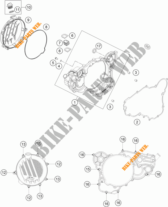 TAPA DE EMBRAGUE para KTM 250 SX 2019