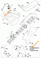 DEPOSITO / ASIENTO para KTM 250 SX 2000