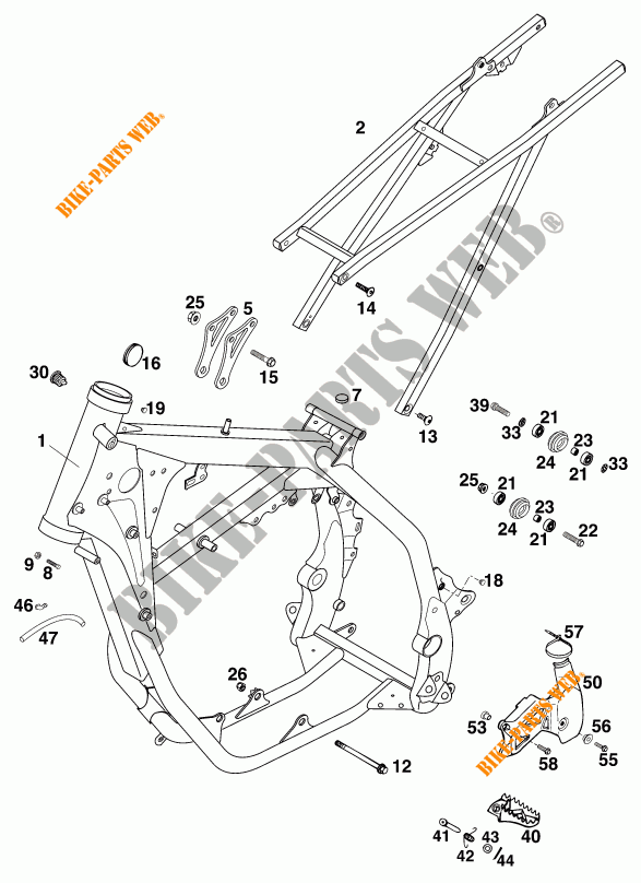 BASTIDOR para KTM 250 SX 2000