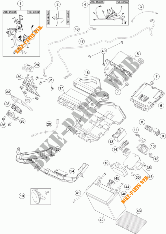 INSTALACION ELECTRICA para KTM 1290 SUPER DUKE R ORANGE ABS 2016