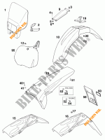PLASTICOS para KTM 250 SX 1998