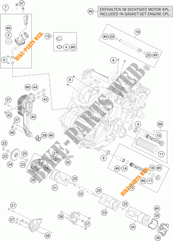 BOMBA DE OLIO para KTM 1290 SUPER DUKE R ORANGE ABS 2016