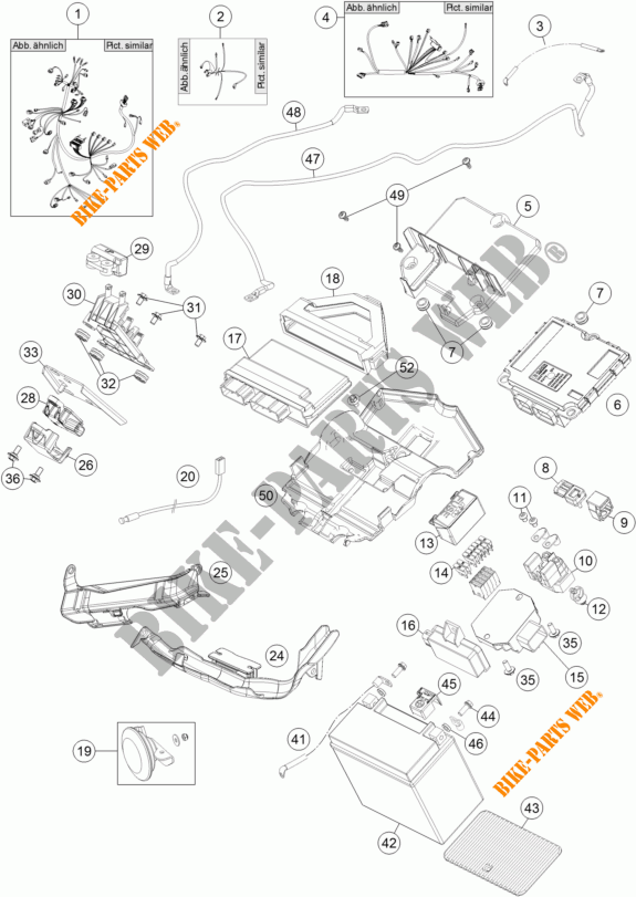 INSTALACION ELECTRICA para KTM 1290 SUPER DUKE R ORANGE ABS 2016