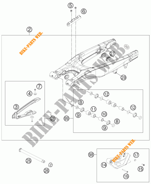 BASCULANTE para KTM 150 SX 2012
