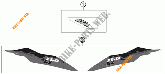 PEGATINAS para KTM 150 SX 2012