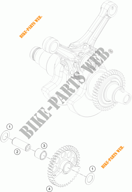 BALANCEADOR para KTM 1290 SUPER DUKE R ORANGE ABS 2016