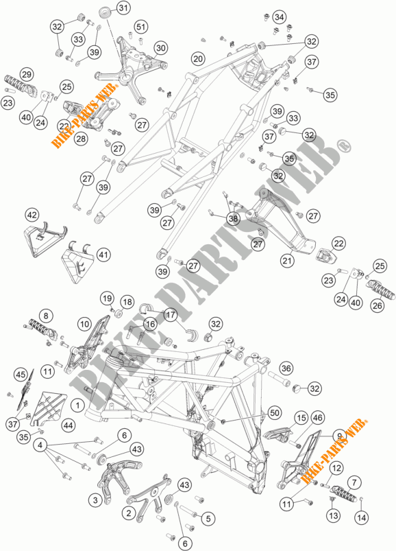 BASTIDOR para KTM 1290 SUPER DUKE R ORANGE ABS 2016