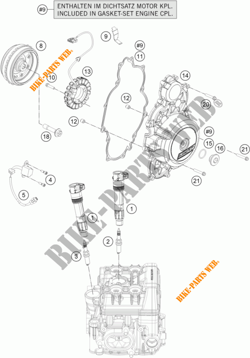 ALTA para KTM 1290 SUPER DUKE R ORANGE ABS 2016