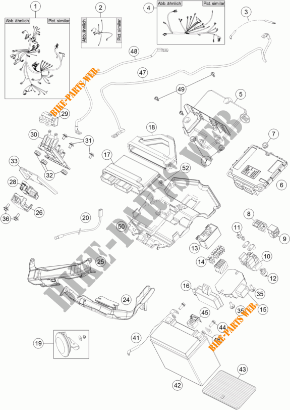 INSTALACION ELECTRICA para KTM 1290 SUPER DUKE R BLACK ABS 2016