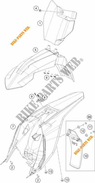 PLASTICOS para KTM 65 SX 2016