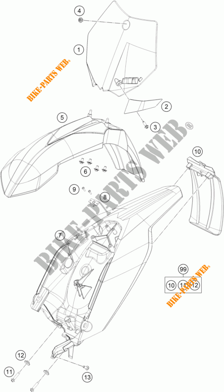 PLASTICOS para KTM 65 SX 2014
