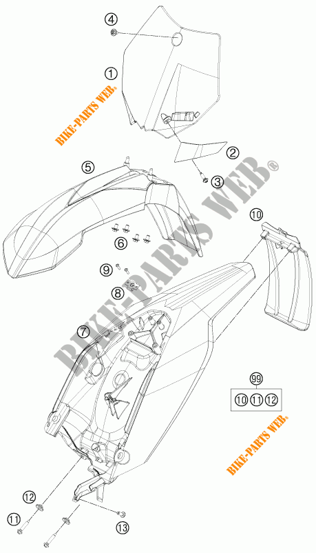 PLASTICOS para KTM 65 SX 2013