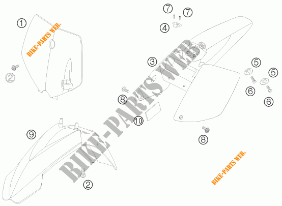 PLASTICOS para KTM 65 SX 2008