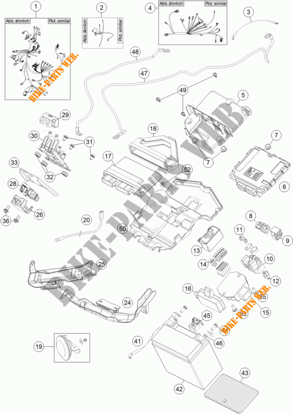 INSTALACION ELECTRICA para KTM 1290 SUPER DUKE R ORANGE ABS 2015