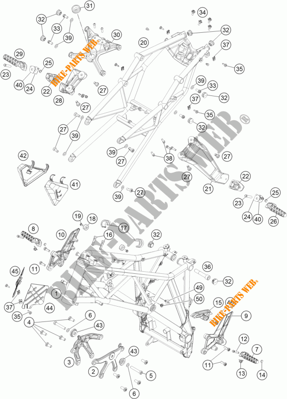 BASTIDOR para KTM 1290 SUPER DUKE R BLACK ABS 2015