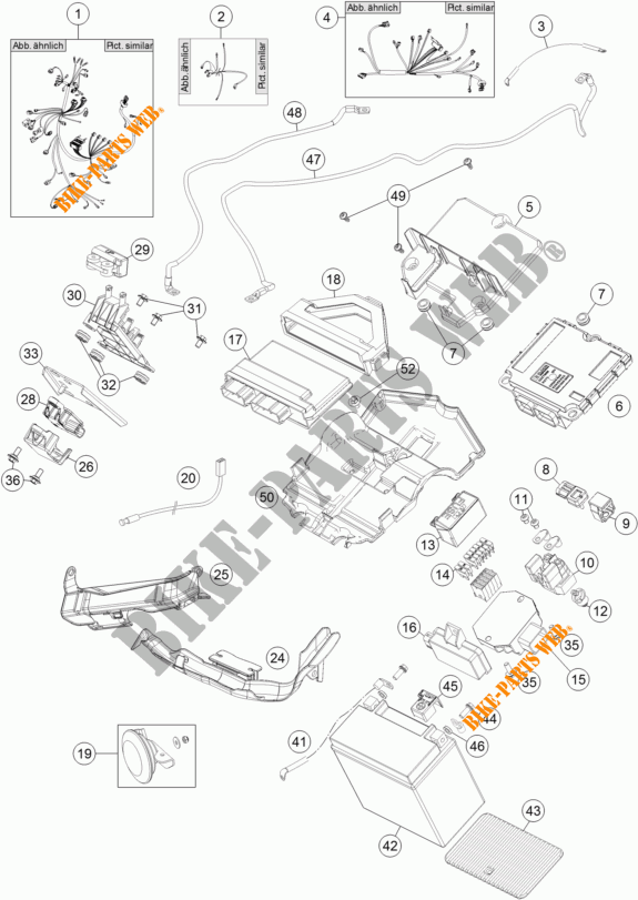 INSTALACION ELECTRICA para KTM 1290 SUPER DUKE R ORANGE ABS 2015
