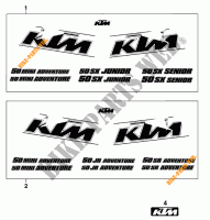 PEGATINAS para KTM 50 SX JUNIOR 2000